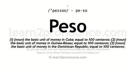 peso pronunciation|Peso .